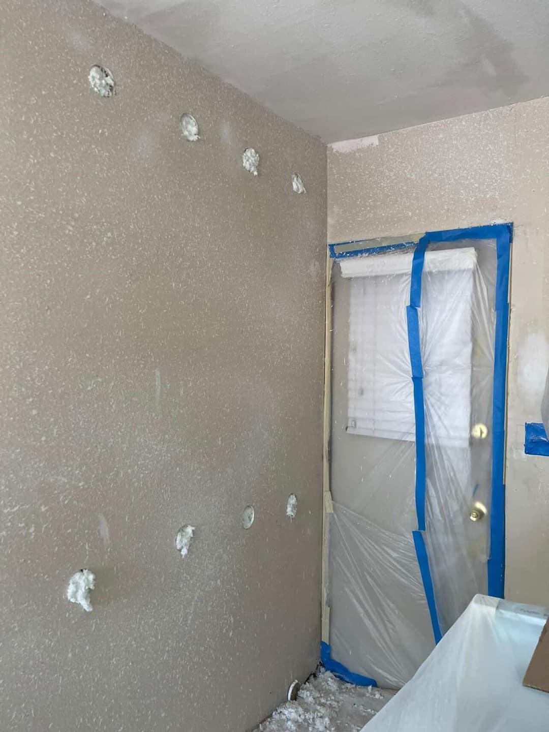 Wall-mounted TV bracket installation with concealed wiring